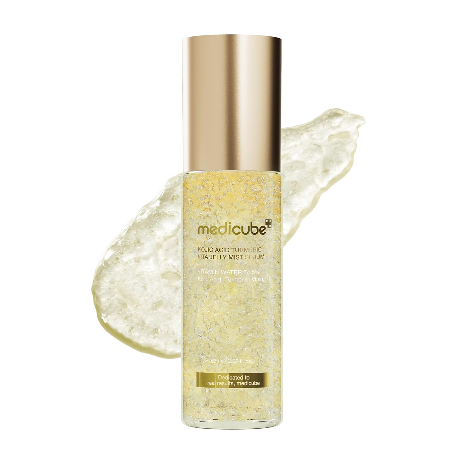 medicube Jelly Mist Serum with Kojic Acid Turmeric | 2-in-1 Daily Facial Spray and Serum | Vitamin C, Turmeric, Panthenol for Hydrating, Calming Care | Lightweight, Refreshing Mist | 2.02 fl.oz