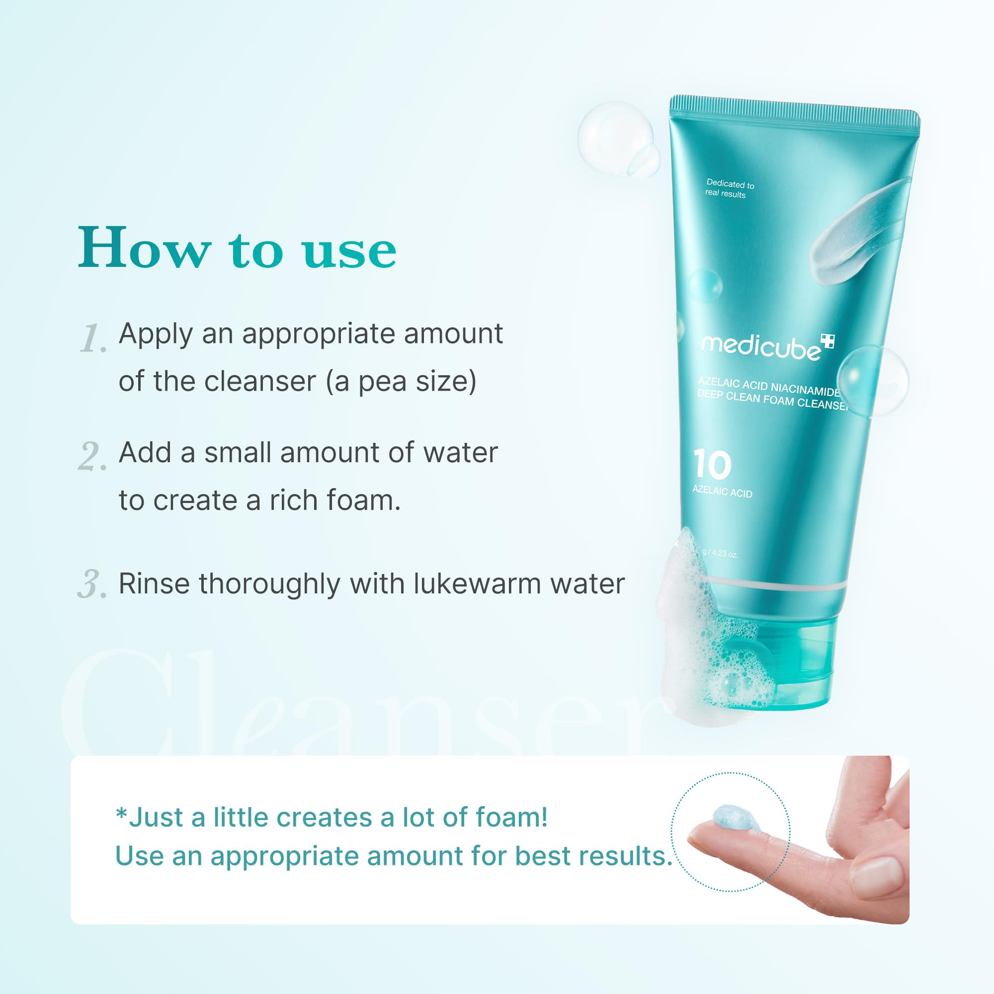 medicube Facial Cleanser Zero Pore Capsule Cleansing Foam | Daily Gentle Cleanser for Skin Texture, Blackhead & Pore Care | AHA, BHA & PHA for Deep Cleansing | Korean Skincare, 4.23 oz