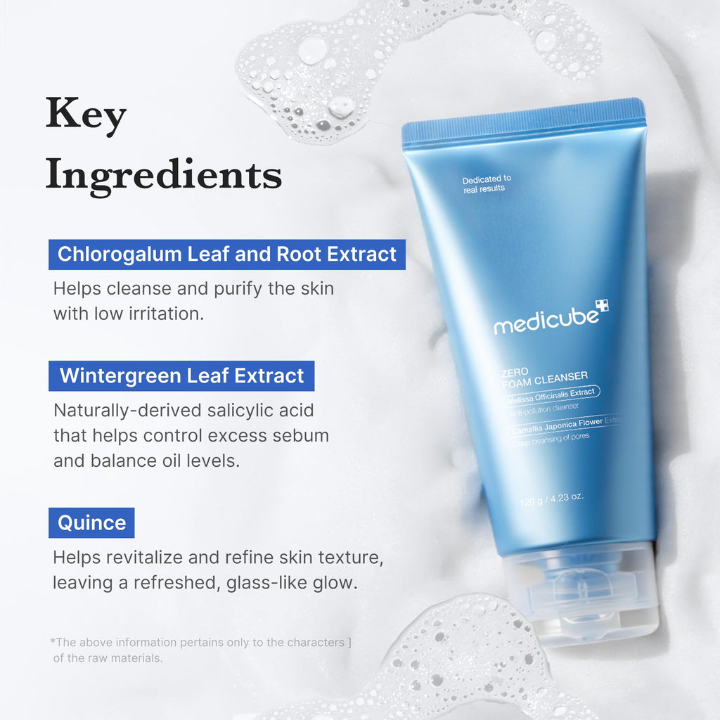 medicube Facial Cleanser Zero Pore Capsule Cleansing Foam | Daily Gentle Cleanser for Skin Texture, Blackhead & Pore Care | AHA, BHA & PHA for Deep Cleansing | Korean Skincare, 4.23 oz